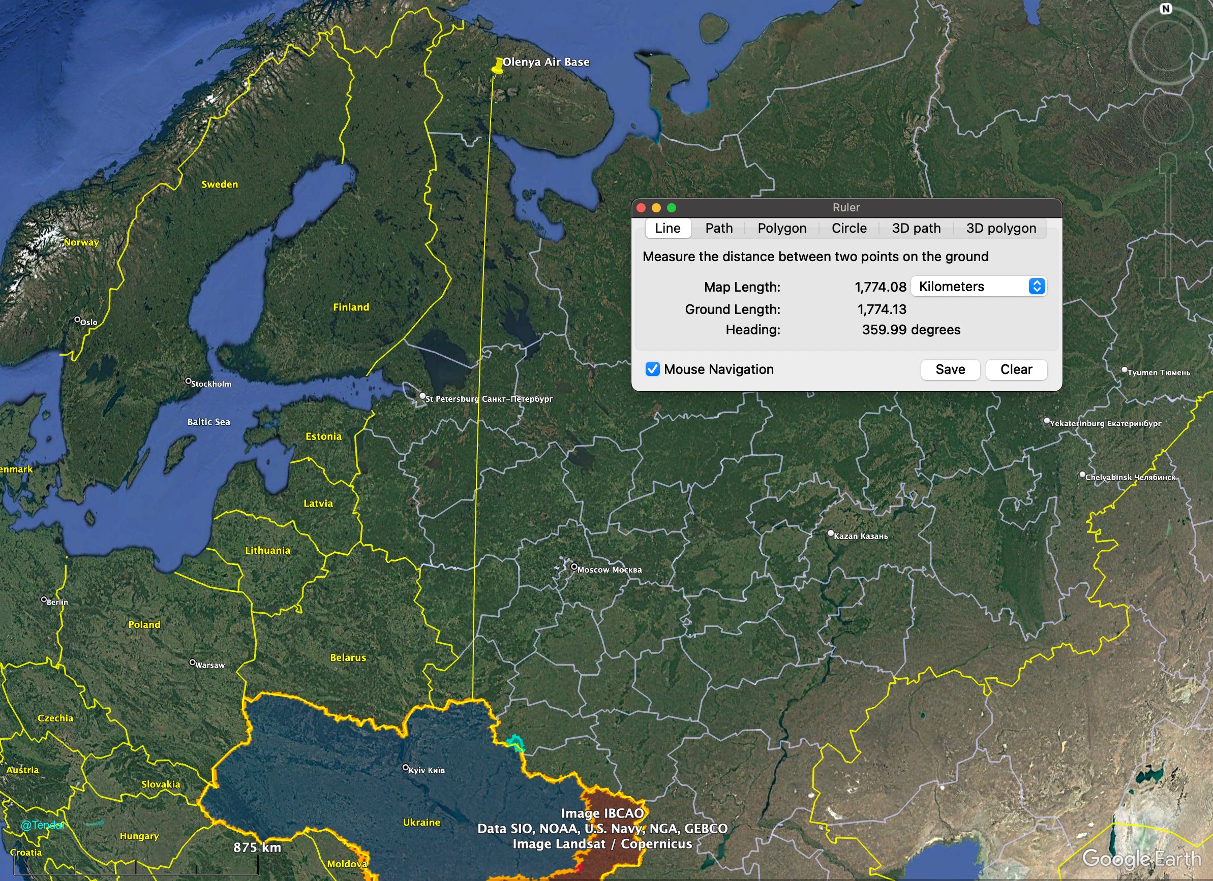 Tendar on X Air alert in the Russian Murmansk region. Possibly Ukrainian UAVs have reached this part of Russia in which the Olenya Air Base with its strategic bombers is situated. The
