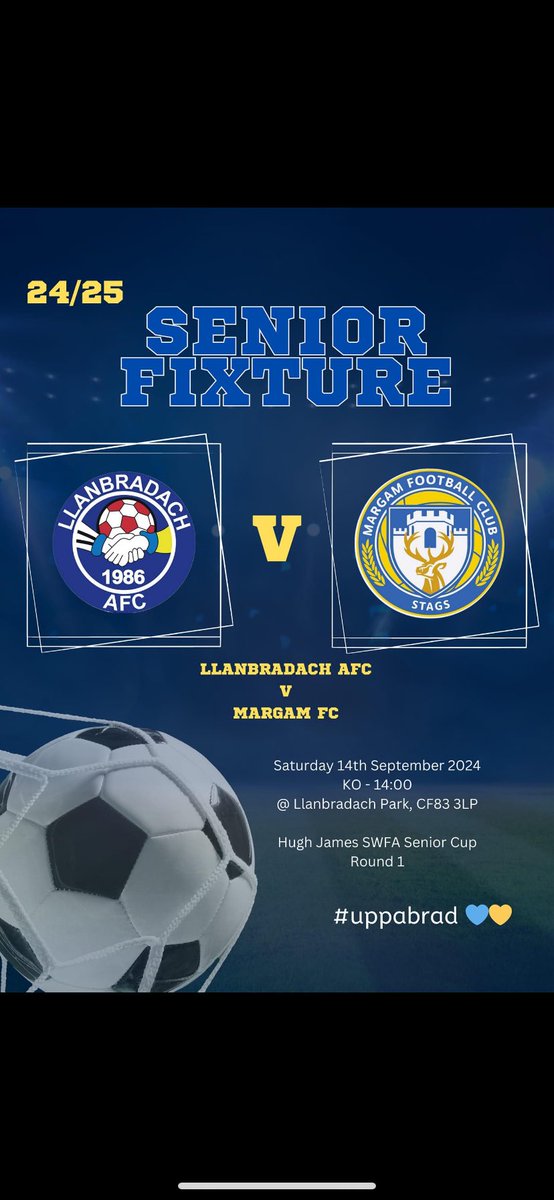 First Home Game of the Season!

The start of another new Cup campaign on Saturday. It looks set to be quite the contest

Round 1 of the Hugh James SWFA Senior Cup 🏆

⚽️ Margam Youth Centre 
📍 Llanbradach Park
⏰️ 14:00
🗓 14/09/24 
🏆 SWFA Senior Cup