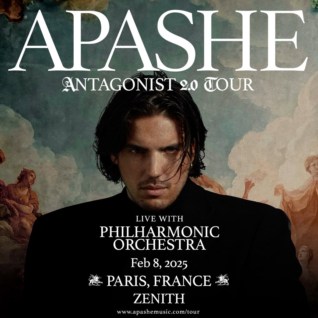 Apashe_Music's tweet photo. EUROPE! I'm honored to present my full philharmonic orchestra live show at Zenith Paris on Feb. 8! This will be one of the biggest shows of my career. 🎻🎺

Tix will go on sale at noon local time this Friday. https://t.co/AziMidIeoJ