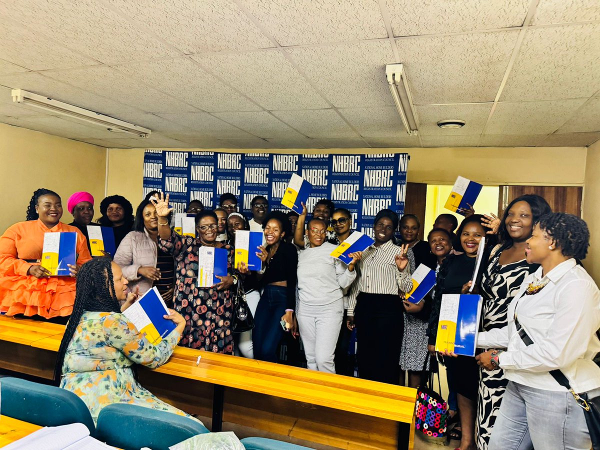 NHBRC's tweet image. The NHBRC in partnership with the National Federated Chamber of Commerce and Industry- South Africa (NAFCOC) for women in construction in Limpopo. The training covered Occupational Health and Safety (OHS) as well as technical skills.
#Training&amp;amp;Workshop #NHBRC #AssuringQualityHome