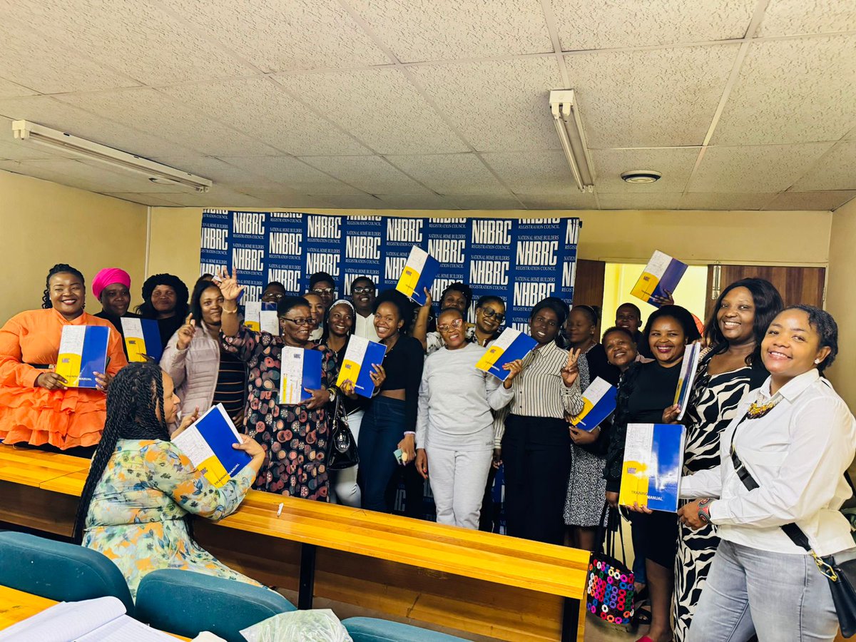 NHBRC's tweet image. The NHBRC in partnership with the National Federated Chamber of Commerce and Industry- South Africa (NAFCOC) for women in construction in Limpopo. The training covered Occupational Health and Safety (OHS) as well as technical skills.
#Training&amp;amp;Workshop #NHBRC #AssuringQualityHome