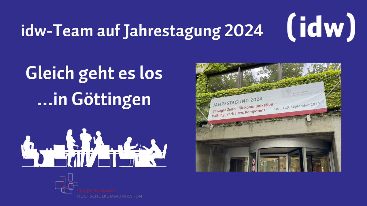 Informationsdienst Wissenschaft - idw (@idw_online) on Twitter photo idw-Team auf der Jahrestagung 2024 des <a href="/bv_hkom/">Bundesverband Hochschulkommunikation</a> in #Göttingen. Wir freuen uns über den Austausch - gleich geht es los mit der Vorstellung des idw für die neuen Kolleg:innen in den Kleinen Kreisen: …ndesverband-hochschulkommunikation.de/aktuelles/jahr… idw-Team auf der Jahrestagung 2024 des <a href="/bv_hkom/">Bundesverband Hochschulkommunikation</a> in #Göttingen. Wir freuen uns über den Austausch - gleich geht es los mit der Vorstellung des idw für die neuen Kolleg:innen in den Kleinen Kreisen: …ndesverband-hochschulkommunikation.de/aktuelles/jahr…
