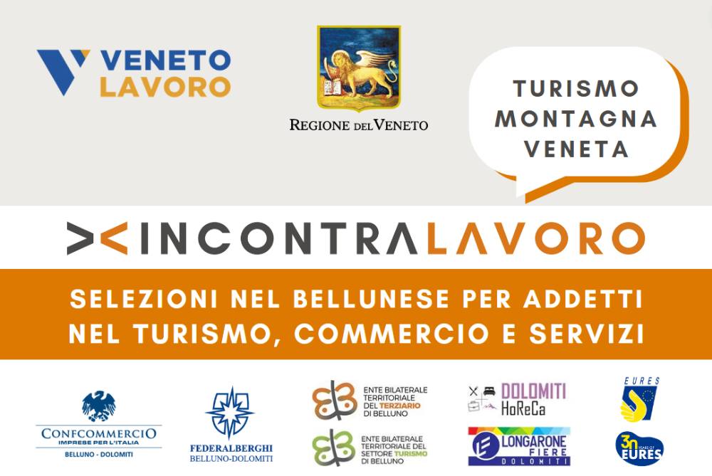 💼<a href="/EURESVeneto/">EURES Veneto</a> partecipa a 𝗜𝗻𝗰𝗼𝗻𝘁𝗿𝗮𝗟𝗮𝘃𝗼𝗿𝗼 𝗧𝘂𝗿𝗶𝘀𝗺𝗼 𝗠𝗼𝗻𝘁𝗮𝗴𝗻𝗮 𝗩𝗲𝗻𝗲𝘁𝗮, il recruiting organizzato in occasione della fiera Dolomiti HoReCa a Longarone dai Centri per l'Impiego dell'Ambito di Belluno. Scopri come partecipare 👉cliclavoroveneto.it/-/incontralavo…