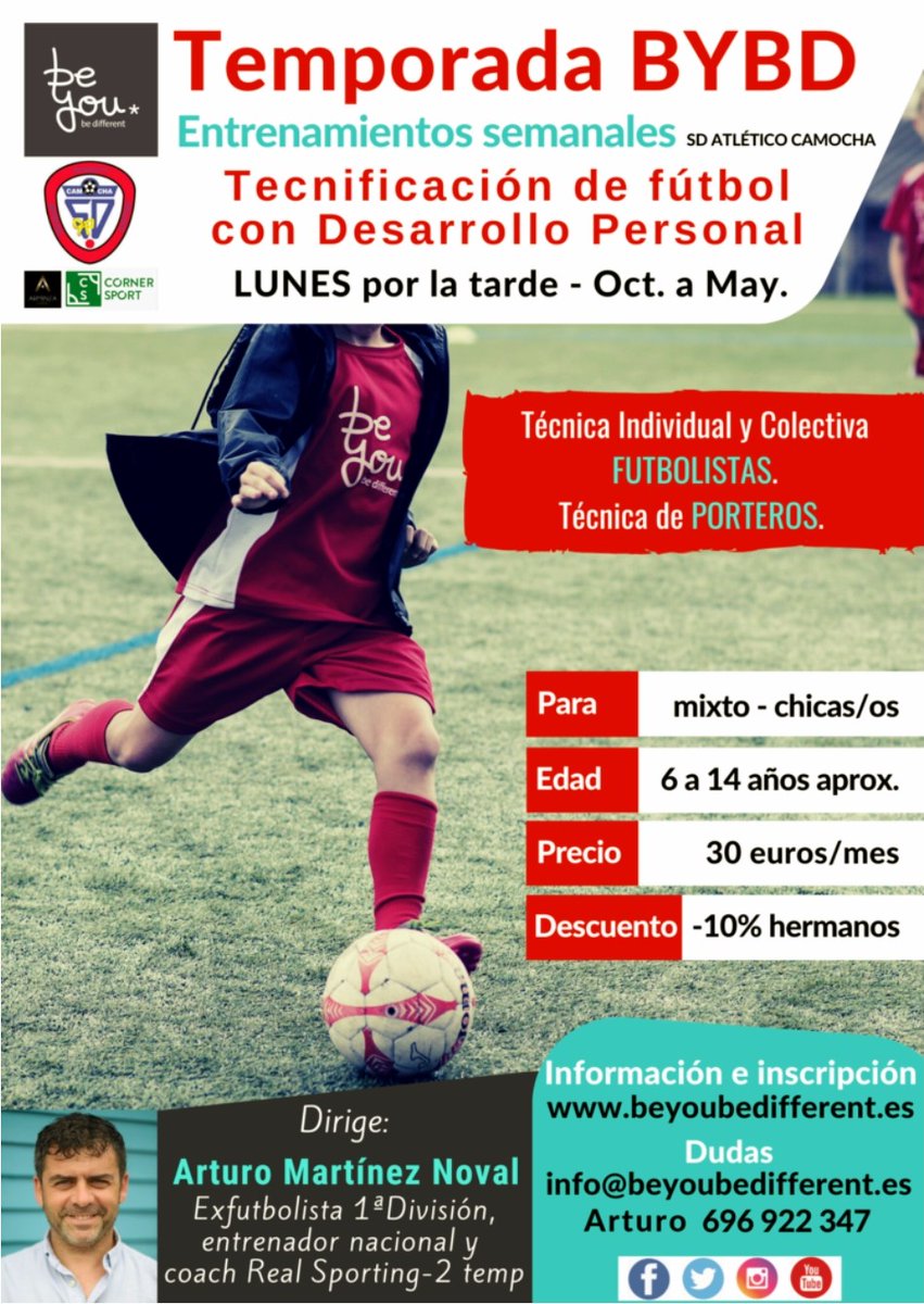 Be You Be Different (@beyoubedif) on Twitter photo Si quieres que tu hija/o trabaje formalmente su #mentalidad y equilibrio emocional, mientras hace #deporte en #Gijón, conoce los entrenamientos semanales de #Tecnificación de #Fútbol con #DesarrolloPersonal que dirige <a href="/arturo_mister/">Arturo Mister</a>
🗓 Oct a may
✅️ +Info beyoubedifferent.es/portfolio/temp… Si quieres que tu hija/o trabaje formalmente su #mentalidad y equilibrio emocional, mientras hace #deporte en #Gijón, conoce los entrenamientos semanales de #Tecnificación de #Fútbol con #DesarrolloPersonal que dirige <a href="/arturo_mister/">Arturo Mister</a>
🗓 Oct a may
✅️ +Info beyoubedifferent.es/portfolio/temp…