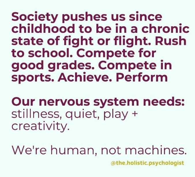 One_Life2024's tweet photo. We need to be counter cultural and change what is seen to be 'normal.' Let's normalize stillness and regulating our nervous systems, so that we shift into parasympathetic mode and save energy to focus and learn. 🙏🙏🙏🙏🙏 https://t.co/loIMc7kXaz