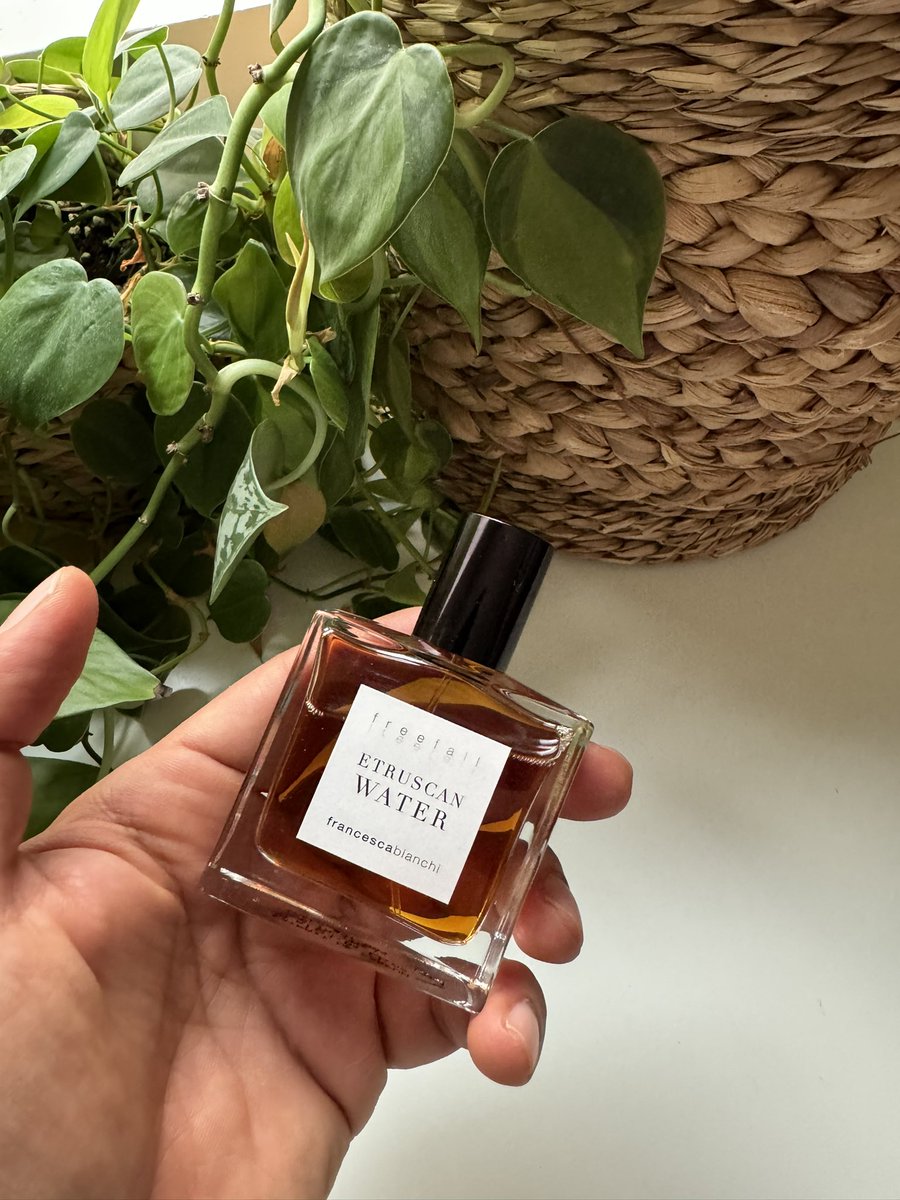 #رابطة_عشاق_العطور 
🔺اتروسكان ووتر فرانشيسكا بيانكي
عطر مُلغم بالنوتات ويشبه احد اخوانه من نفس الدار الا ان يأخذ منحنى العشبية الترابية

ولايوجد فيه النونات السويتية العسلية ويميل للطابع العنبري المسكي الطحلبي الكلاسيكي القديم 

🔺العطر جدا جدا جميل ويحمل لمحات منعشة بسبب وجود