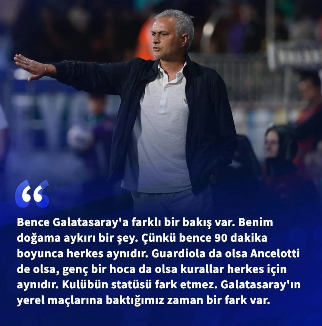 Jose Mourinho: "Ben Fenerbahçe'yi değil, Fenerbahçe beni seçti." (HT Spor)

Jose Mourinho: "Mesela ben şampiyonluk adayı olan takımlardan birinin teknik direktörünün bazı hakemlerin yakın arkadaşı olduğuna inanamam çünkü buna inanırsam eşyalarımı toplar giderim.