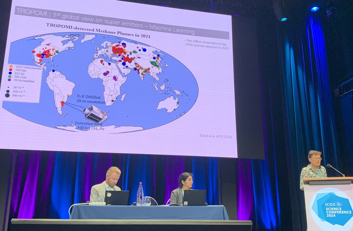 ICOS RI (@icos_ri) on Twitter photo Ilse Aben from <a href="/SRON_Space/">SRON Space Research</a> shows how TROPOMI and other satellites can track and categorize Methane hotspots:
"Seeing the maps is an eye-opener for many decision-makers and is helping to curb the leaks".
Data in <a href="/UNEP/">UN Environment Programme</a> methanedata.unep.org #ICOS2024SC #CutMethane Ilse Aben from <a href="/SRON_Space/">SRON Space Research</a> shows how TROPOMI and other satellites can track and categorize Methane hotspots:
"Seeing the maps is an eye-opener for many decision-makers and is helping to curb the leaks".
Data in <a href="/UNEP/">UN Environment Programme</a> methanedata.unep.org #ICOS2024SC #CutMethane