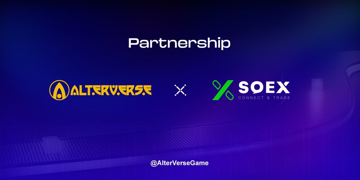 📢 Exciting News, Soexers!

We’re teaming up with <a href="/AlterVerseGame/">AlterVerse</a> for an awesome #giveaway! 🎉

1️⃣ Follow <a href="/AlterVerseGame/">AlterVerse</a> &amp; <a href="/soex_io/">SOEX</a>
2️⃣ Like &amp; RT this tweet!

🎁 10 winners will split 200 $USDT &amp; 2000 $SOX!
⏰ Ends at 10:00 AM UTC on Sept 16th

Don’t miss out on this chance! 🔥