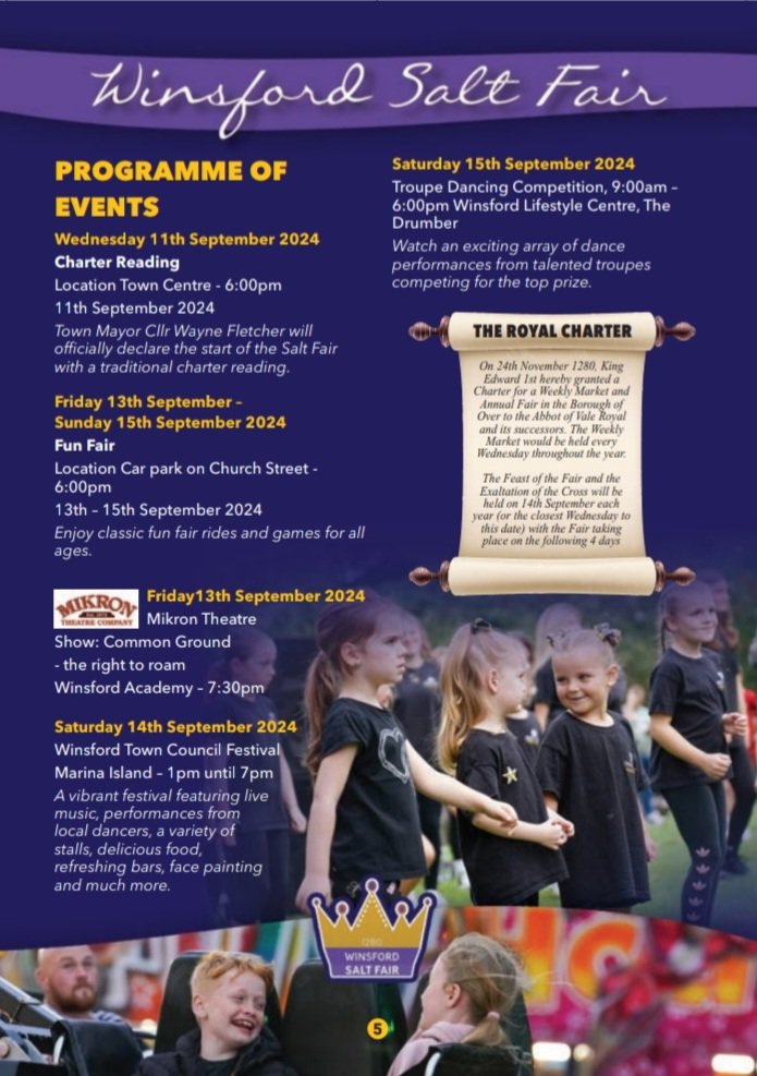 Ladies &amp; Gentlemen, this evening at 6pm the Royal Charter granted by King Edward I in 1280 to Winsford will be read out by Town Mayor Cllr Wayne Fletcher, to decalre that the annual four day Fair can take place as written in this ancient scroll #worldfunfairmonth 
#Winsford