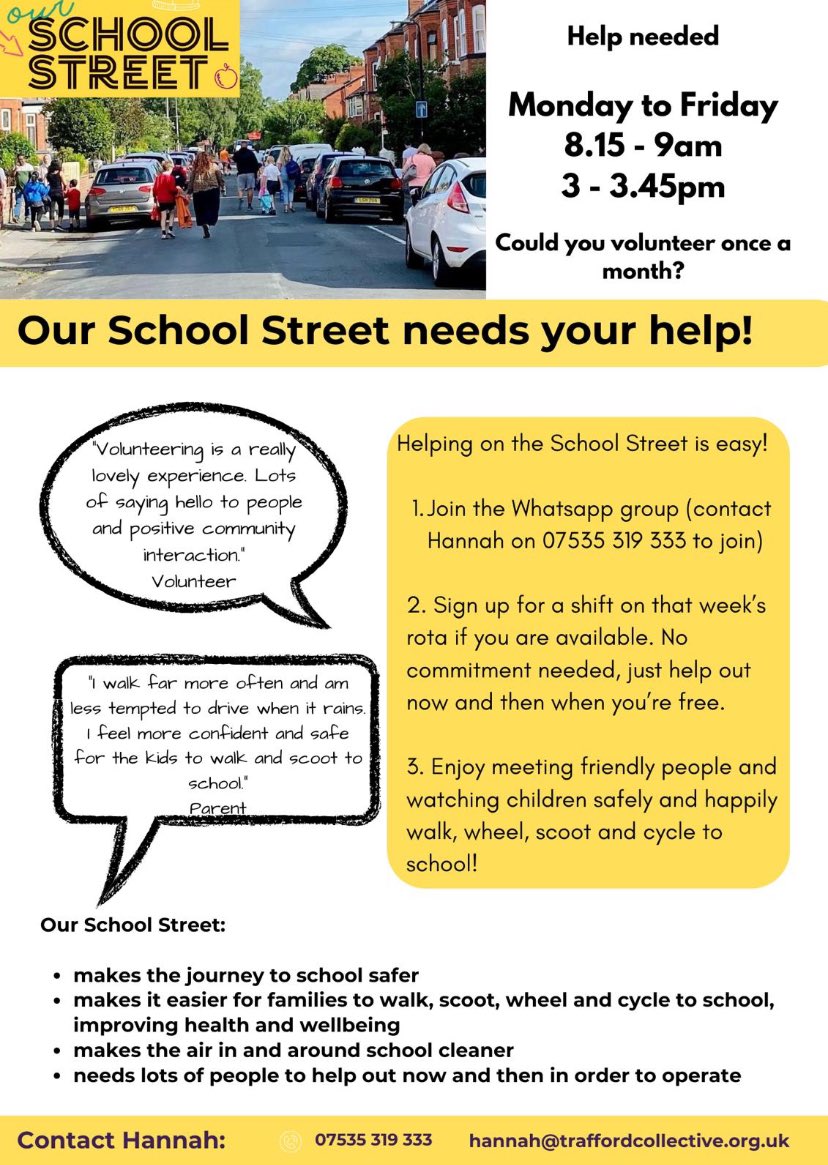 Could you help on our Urmston School Street. ⬇️