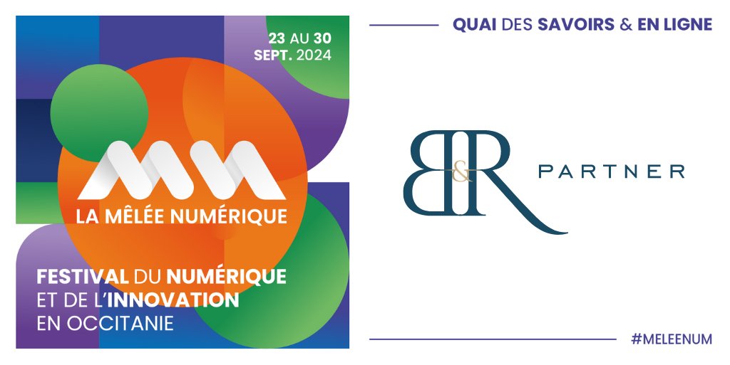 Nous sommes ravis de vous annoncer la présence du B&amp;R Partner notre partenaire lors de La Mêlée Numérique 2024 ! 🙏
Rendez-vous du 23 au 30 septembre pour l'événement incontournable en Occitanie ! 
Inscription gratuite : swll.to/meleenum

#MeleeNum  #toulouse