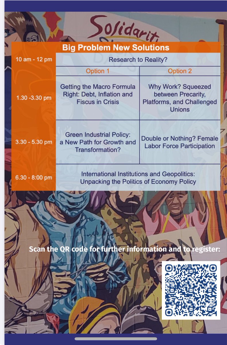 SOAS Development Studies (@soasdevelopment) on Twitter photo 🚨Call for applications! 🚨
Young scholars, don’t miss the #INET-#YSI workshop at organised by <a href="/SOAS/">SOAS University of London</a> students:
"Big Problems, New Solutions: Reimagining Economic Policy"
With stellar line-up of experts:
🔹 <a href="/Jayati1609/">Jayati Ghosh</a> (UMass Amherst)
🔹 Boitumelo Molete(Trade Unionist, South 🚨Call for applications! 🚨
Young scholars, don’t miss the #INET-#YSI workshop at organised by <a href="/SOAS/">SOAS University of London</a> students:
"Big Problems, New Solutions: Reimagining Economic Policy"
With stellar line-up of experts:
🔹 <a href="/Jayati1609/">Jayati Ghosh</a> (UMass Amherst)
🔹 Boitumelo Molete(Trade Unionist, South
