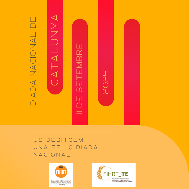gerenciafihr's tweet photo. Bona Diada! Avui, celebrem la nostra identitat i tot el que ens uneix. Junts continuem construint un futur millor per a Catalunya, amb l'esforç i passió de tots els que formem part del sector turístic i hostaler.
Visca Catalunya! #DiadaCatalunya #FIHRT #FIHRT_TE #OrgullCatalà https://t.co/sj25Lkgt8K