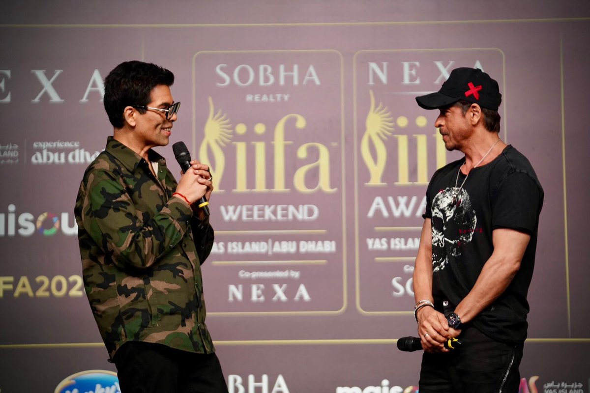 IIFA's tweet image. The #IFA2024 Press Conference was star-studded indeed!
Our incredible hosts Shah Rukh Khan, Karan Johar and Rana Daggubati share candid moments at the press conference.

#IFA2024 #YasIsland #InAbuDhabi #NEXA
#Createlnspire #SobhaxIIFA #EaseMyTrip