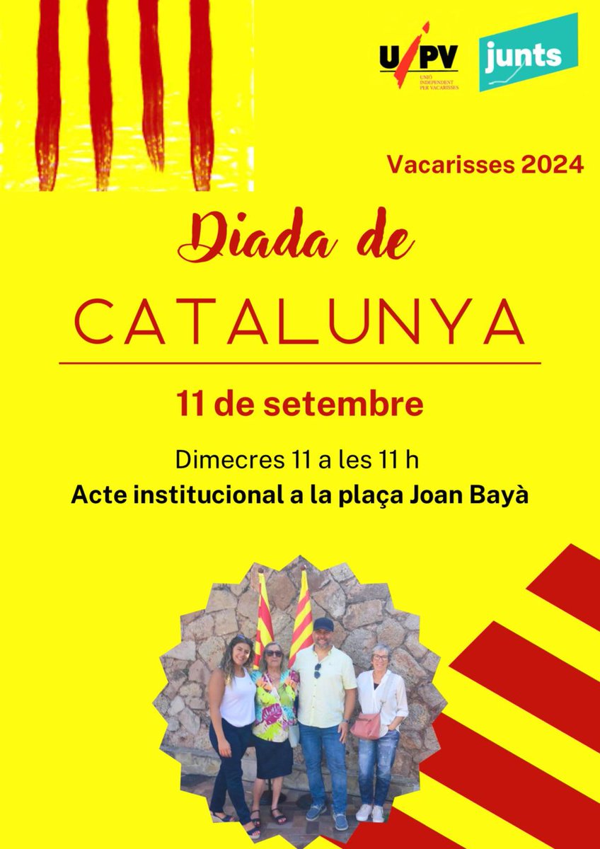 uipvjunts's tweet photo. Bona Diada a tothom! https://t.co/7PjGiMpMiy