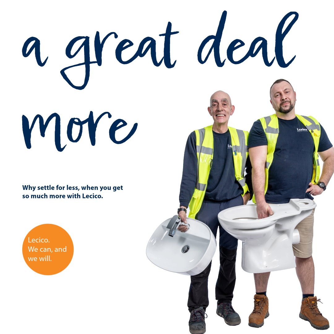 Why settle for less, when you can get great deal more with Lecico Bathrooms 🚽