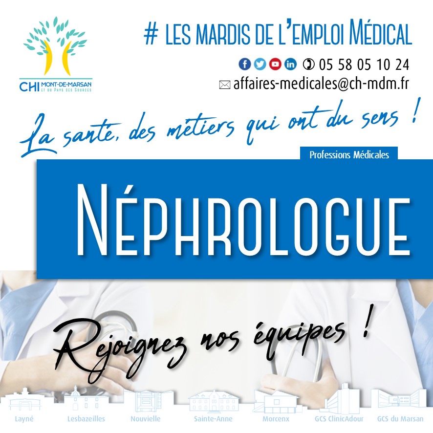 ✅𝗣𝗮𝗿𝘁𝗮𝗴𝗲𝗼𝗻𝘀 𝗹𝗲𝘀 𝗼𝗳𝗳𝗿𝗲𝘀 𝗱'𝗲𝗺𝗽𝗹𝗼𝗶 𝗱𝘂 CHI...
📣ℹ️𝗩𝗼𝘂𝘀 ê𝘁𝗲𝘀 #Néphrologue, 𝘃𝗲𝗻𝗲𝘇 𝗰𝗼𝗺𝗽𝗹é𝘁𝗲𝗿 𝗻𝗼𝘁𝗿𝗲 é𝗾𝘂𝗶𝗽𝗲 𝗲𝘁 𝗱é𝗯𝘂𝘁𝗲𝘇 𝘂𝗻𝗲 𝗻𝗼𝘂𝘃𝗲𝗹𝗹𝗲 𝘃𝗶𝗲 𝗱𝗮𝗻𝘀 𝗹𝗲𝘀 📍𝗟𝗮𝗻𝗱𝗲𝘀 !
ch-mt-marsan.nous-recrutons.fr/poste/jsf62o7l…