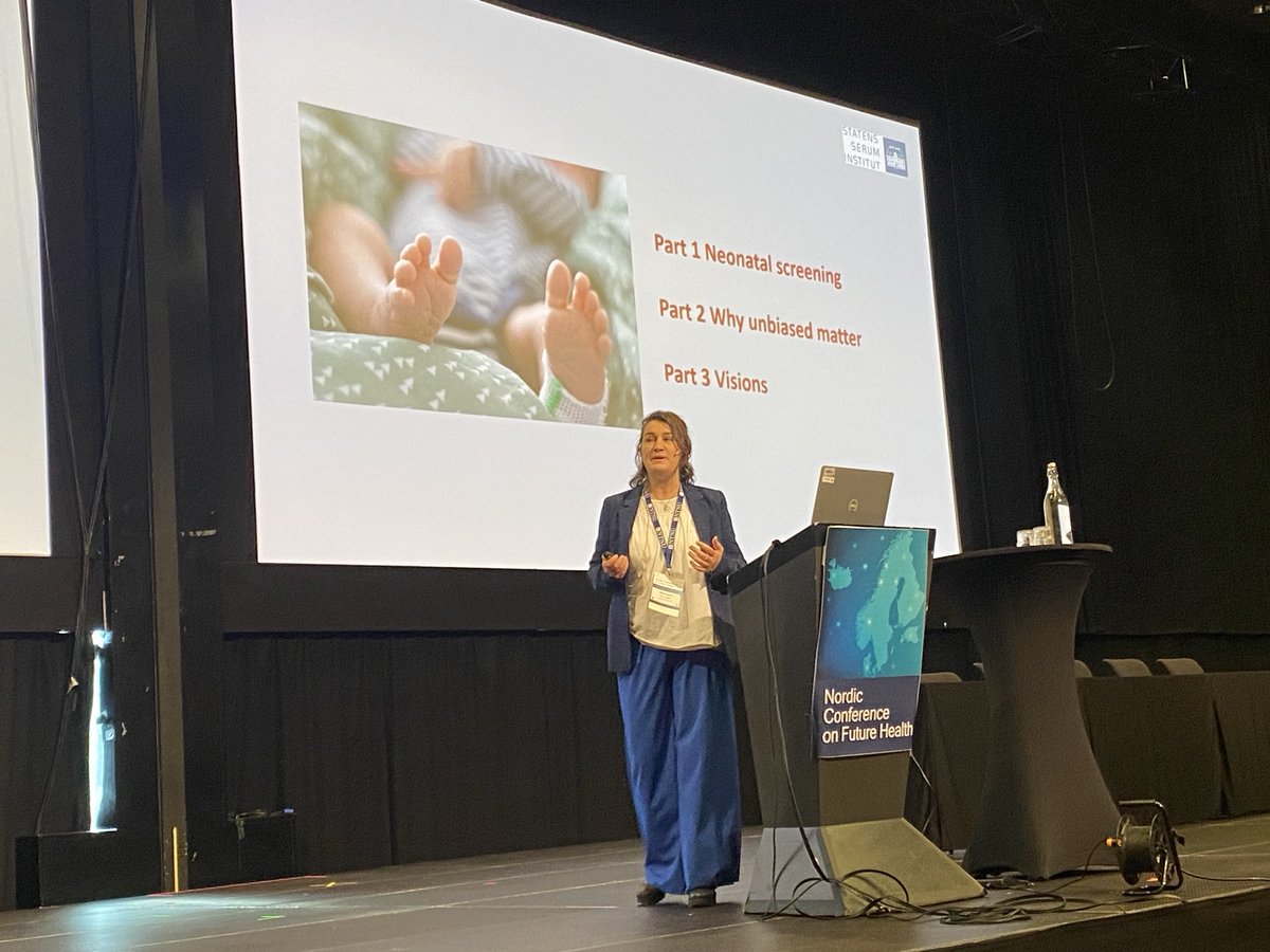 Prof Mette Nyegaard, SSI, presents the vision of DNA sequencing 2.6 mill danes to greatly improve health care and enable precision medicine at the Future Health conference in Trondheim..#dkpol #dkforsk