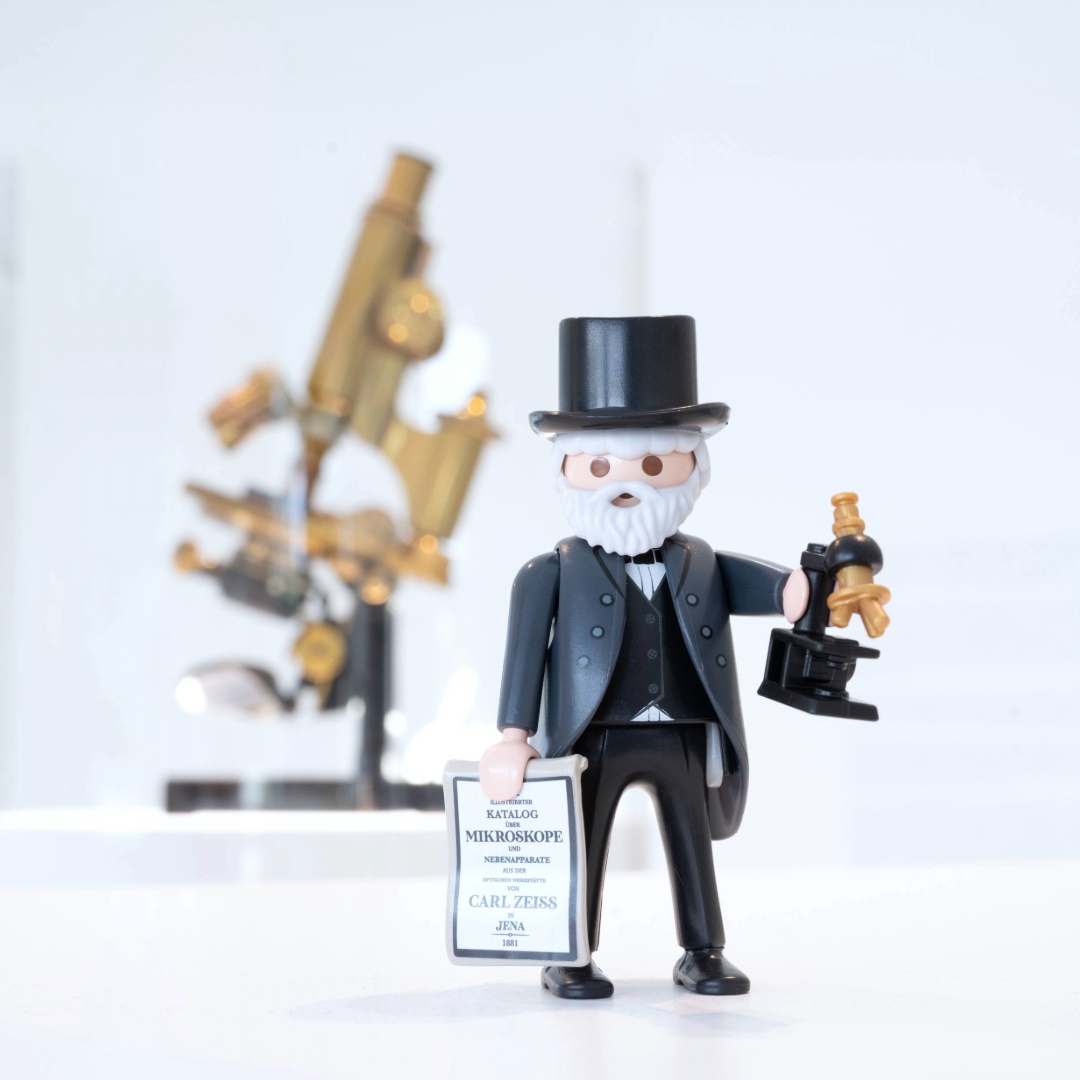 Say hi to Carl, the very first mini version of our founding father! 👋 Born on this day 208 years ago, Carl Zeiss spent most of his life in #Jena, defining the history of optics. Now, the limited edition #PLAYMOBIL figure can keep his spirit alive. Happy birthday, Carl Zeiss! 🎉