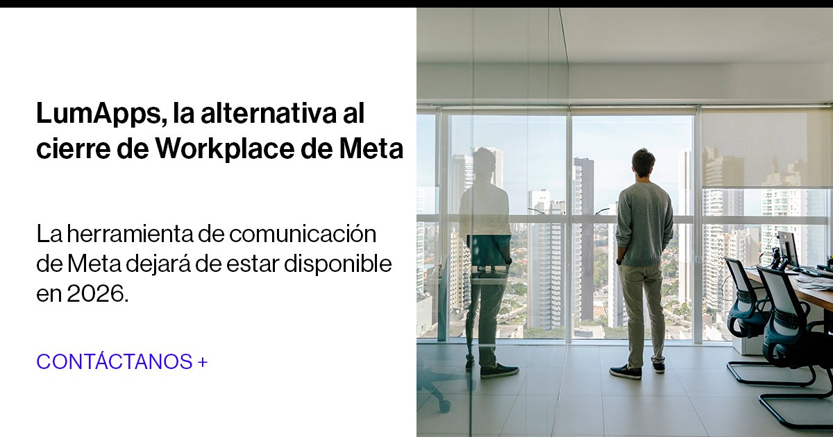 SoftwareOne_ES's tweet image. #Meta anunció en junio 2024 que cerrará su solución de #Comunicación y #colaboracion empresarial. @SoftwareOne_ES te presenta @lumapps, una alternativa que puede #transformar la froma en la que tu empresa se #comunica internamente y mejora la experiencia de tus #empleados.