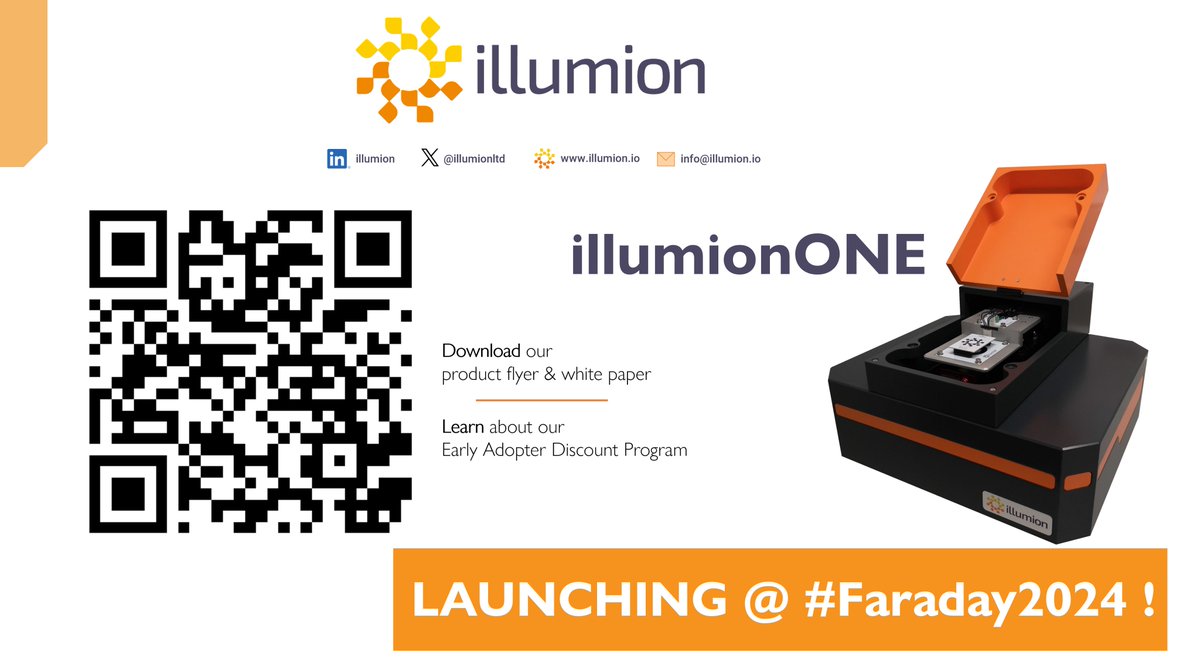 Come and visit us on booth 8at #Faraday2024 or scan the QR code below to learn more.  Link here 👉illumion.io/illumiononelau…