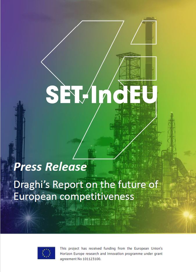 📢 Latest News 📢
Check out <a href="/SET_IndEU/">SET_IndEUProject</a> #pressrelease about the Draghi's report The Future of European Competitiveness and its implications for European #energyintensive and #process #industries 🌱🌍
#SETPlan #IWGIndustry #NewIndustrialDeal

📰 ow.ly/vFKE50TkPpo
