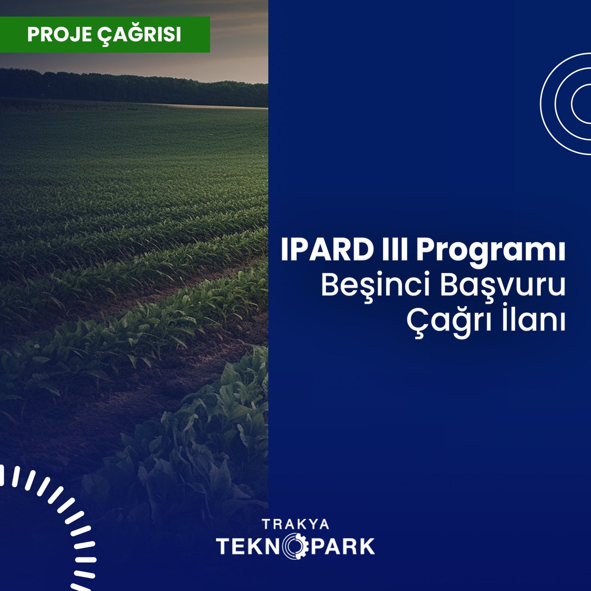 IPARD III Programı Beşinci Başvuru Çağrı İlanı
Detaylı bilgi için linki ziyaret edebilirsiniz:

tkdk.gov.tr/Content/File/D…