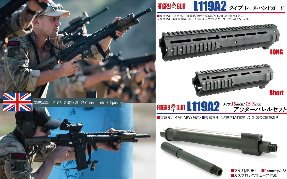 Angry Gun L119A2タイプカスタムカスタムパーツ #エアガン #ガスガン