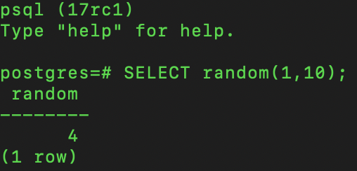 TIL @PostgreSQL 17 supports random ranges - another reason to upgrade (GA planned for Sep 26! 😉) ht