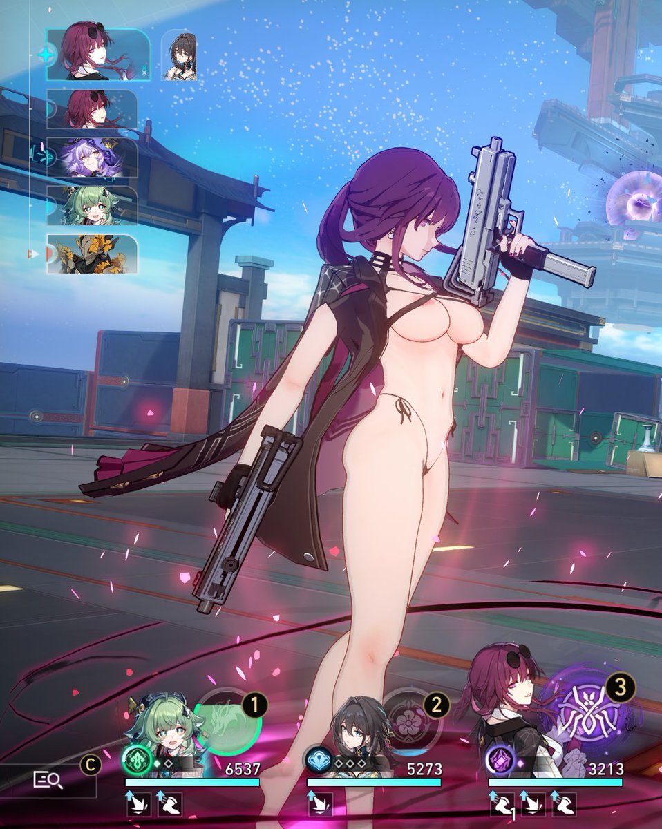 LewdLadModding's tweet image. Some more Assassin Bikini Kafka since people seem to like her!
#HonkaiStarRail #StarRail #HSR