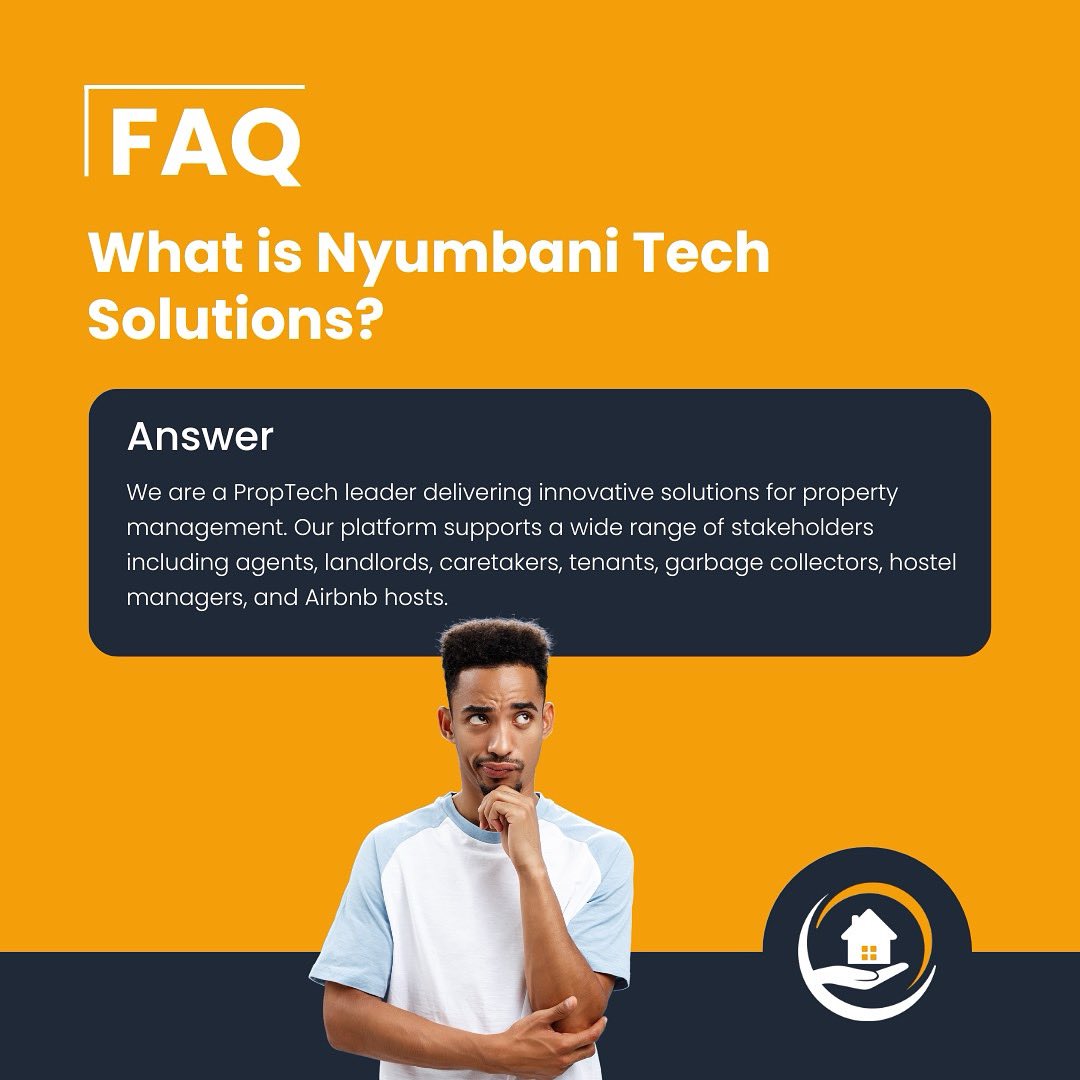 nyumbani_tech's tweet image. We are here again to remind you of who Nyumbani Tech is - a leading technology company dedicated to providing innovative solutions in Real Estate. #systemsolutions 
#systems #nyumbanitech #propertke #PropertyManagement #Software #RealEstate