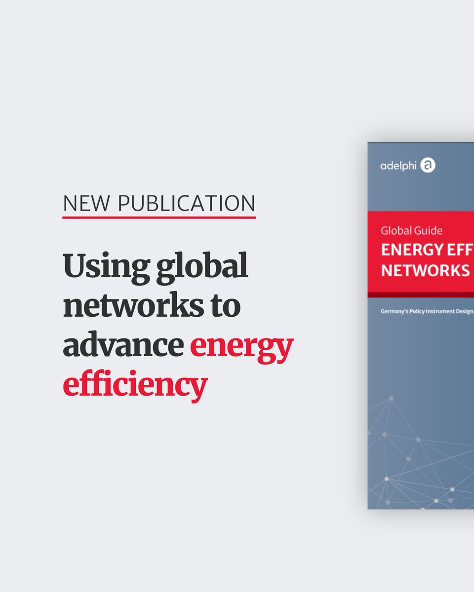 adelphi_berlin's tweet photo. For nearly a decade, Germany’s Initiative for Energy Efficiency Networks has lead to significant efficiency improvements and reductions in CO₂. The new Global Guide by adelphi and @FraunhoferISI explores its success and role in the net zero transition.
➡️https://t.co/qdZXzr5WTh https://t.co/Sv8afBdOcE