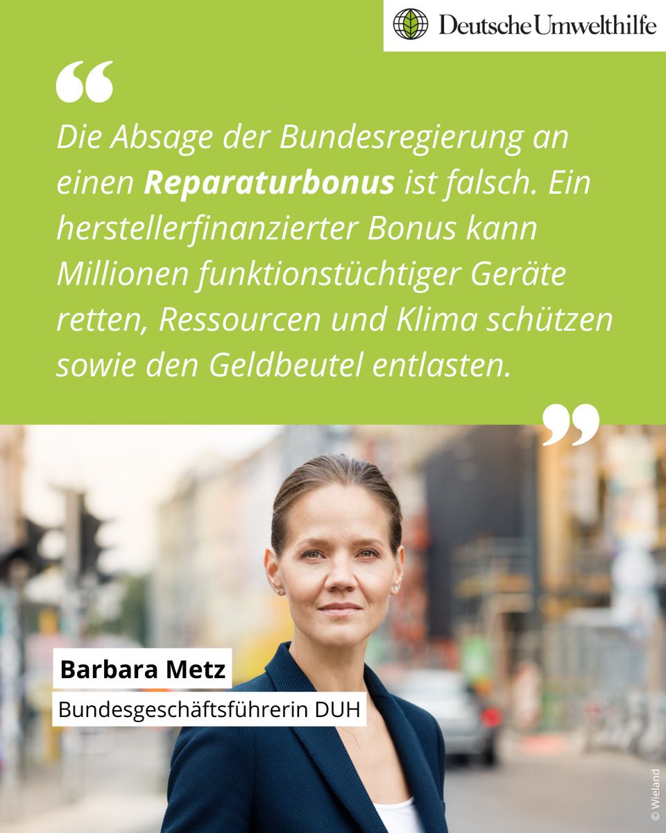Kein Reparaturbonus wegen Haushaltslage? Das lassen wir nicht durchgehen! Frankreich zeigt wie es geht &amp; setzt Finanzmittel der Hersteller ein, damit Verbraucher*innen Rabatte auf Reparaturen erhalten. BuReg muss jetzt nachziehen, um klimaschädliche Neuproduktionen zu verhindern.