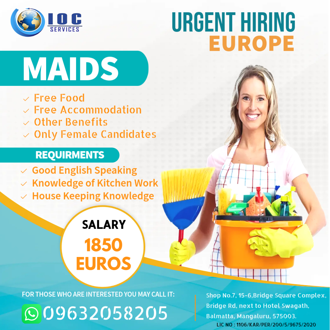 iocsgroup's tweet image. HIRING FOR EUROPE

#HousemaidServices
#DomesticHelp
#HomeCleaning
#HousemaidForHire
#ReliableHousemaids
#HomeCareServices
#CleaningLady
#HomeMaid
#ProfessionalHousemaid
#MaidService
#HouseholdHelp
#CleaningService
#TrustworthyMaid
#DomesticStaff
#HouseholdServices