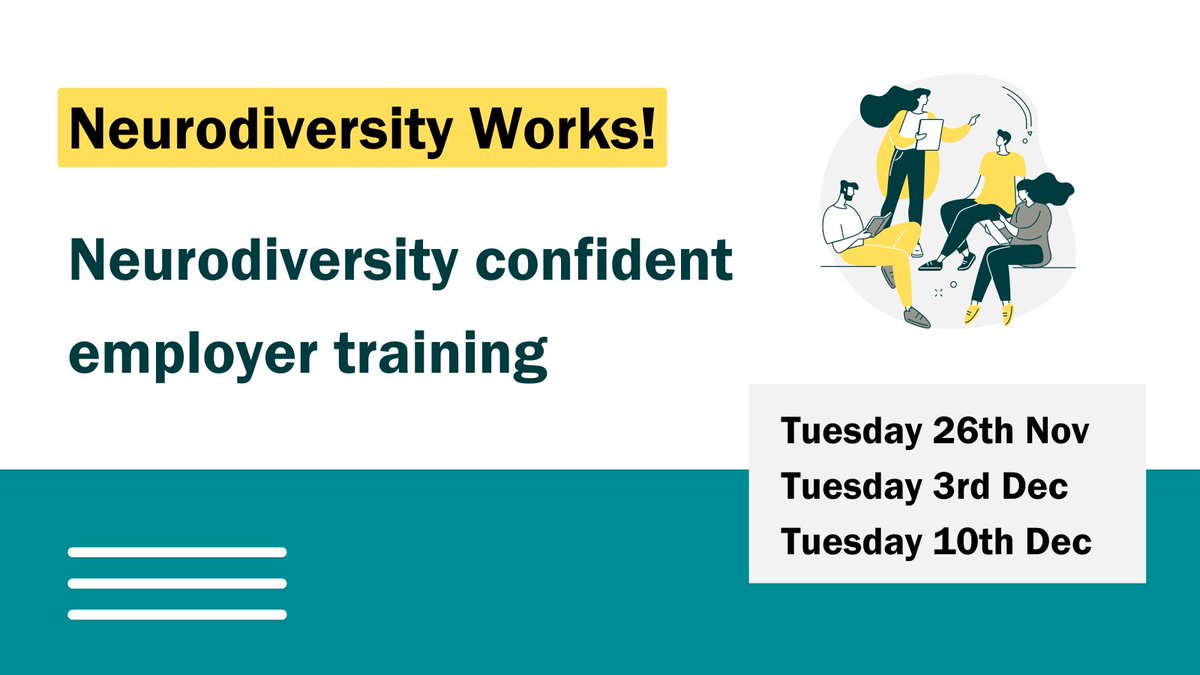 Neurodiversity training for employers 📅

Our interactive online training returns in November and December, delivered by our #LivedExperience trainers

Learn more and register: intowork.org.uk/events/neurodi…