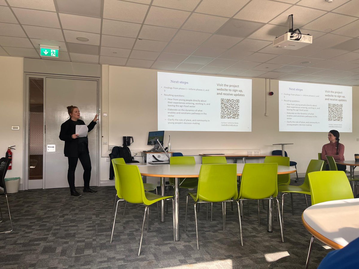 UCD Agricultural Extension (@ucd_agextension) on Twitter photo Delighted to welcome <a href="/cwaite514/">Cathy Waite</a> to <a href="/ucdagfood/">UCD School Ag & Food</a> yesterday to deliver a guest lecture to our Masters students on research she is conducting <a href="/UniMelb/">University of Melbourne</a> exploring young rural peoples engagement in the ag labour markets
Thank you Cathy for the brilliant talk🙌👩🌾 Delighted to welcome <a href="/cwaite514/">Cathy Waite</a> to <a href="/ucdagfood/">UCD School Ag & Food</a> yesterday to deliver a guest lecture to our Masters students on research she is conducting <a href="/UniMelb/">University of Melbourne</a> exploring young rural peoples engagement in the ag labour markets
Thank you Cathy for the brilliant talk🙌👩🌾