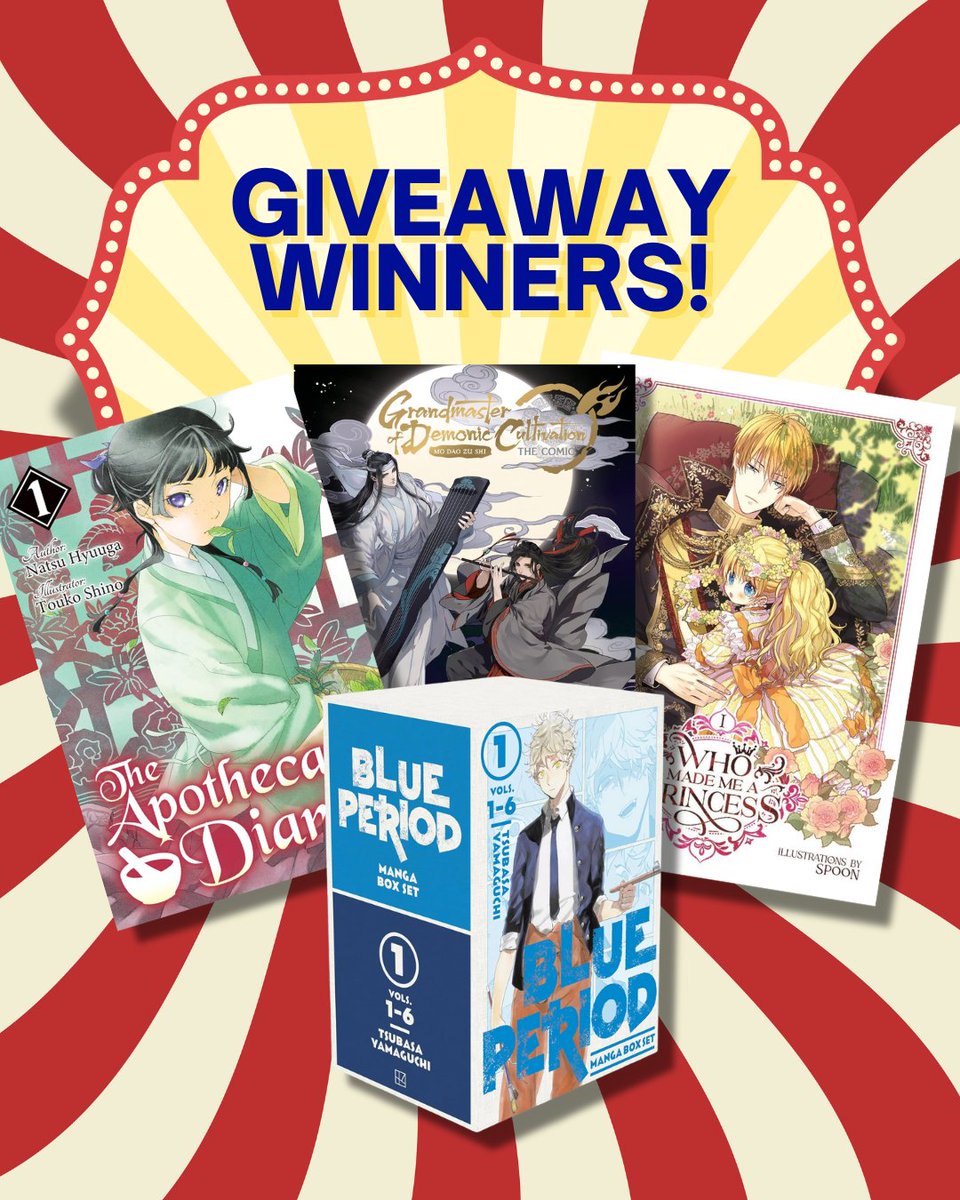 tankobonbon's tweet photo. Thank you so much for waiting for the results 🫶

Here are our winners for our giveaway, congratulations! 🙌

We'll be reposting our winning entries very soon so stay tuned 📷 https://t.co/h0Ip5m1Tfr