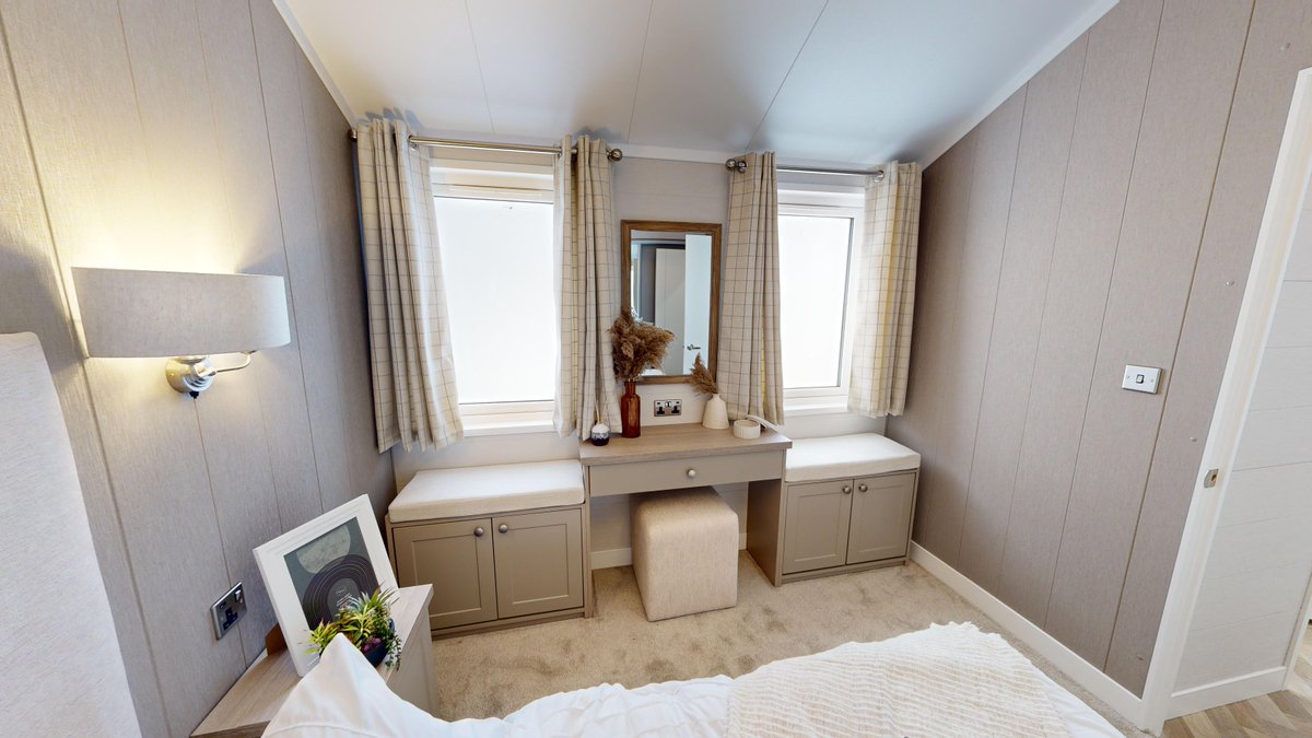 A DRESSING DELIGHT 👗 👠 

Our stunning new Ashton Lodge features a built-in dressing table in the Master bedroom, complete with luxury soft seating and ample storage. Find out more at:

i.mtr.cool/xklgvbpgrn

#bedroomgoals #luxurylodges