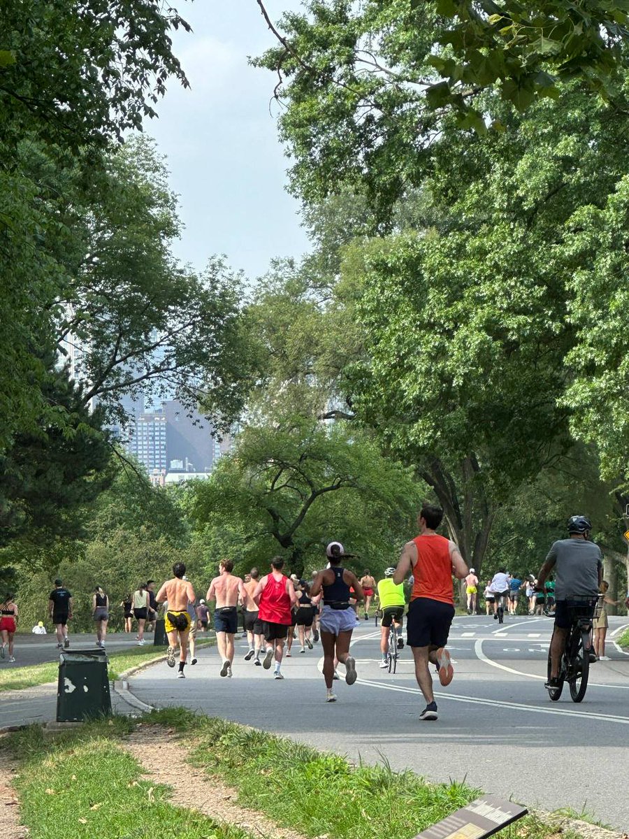 Good morning, another beautiful day, too many people running in Central Park in the morning, including me. lol