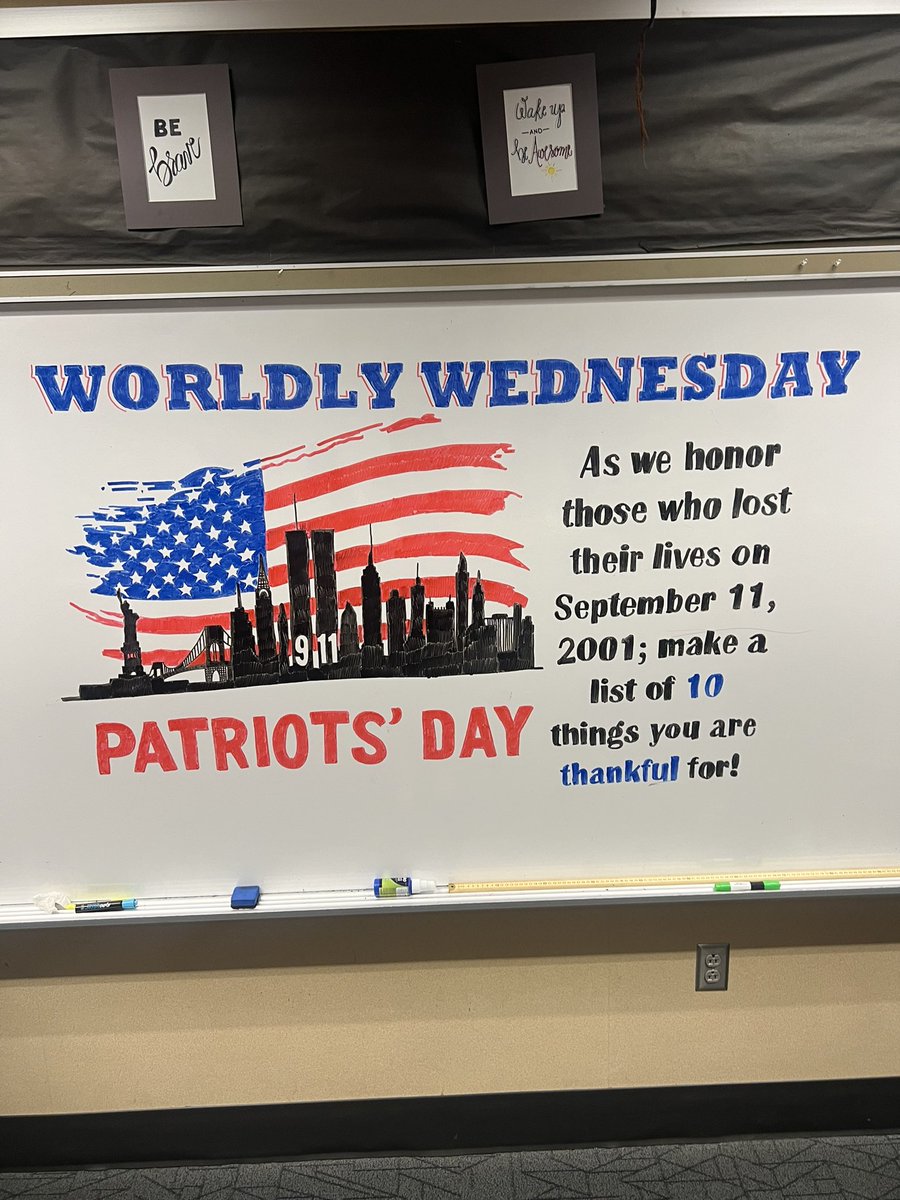 Patriots’ Day <a href="/NorthWayneElem/">Karen Boatright</a>! #WeAreWayne #PantherProud 
❤️🤍💙🇺🇸
