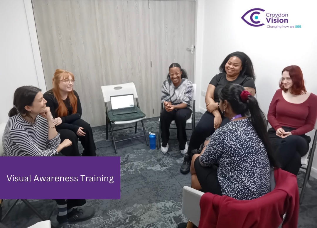 CroydonVision's tweet image. Our Outreach Officer leading a Visual Awareness Training session! 👁️✨

At Croydon Vision we believe this training helps people build confidence in supporting those with visual impairments and promotes inclusion in our community. 

#CroydonVision #VisualAwareness