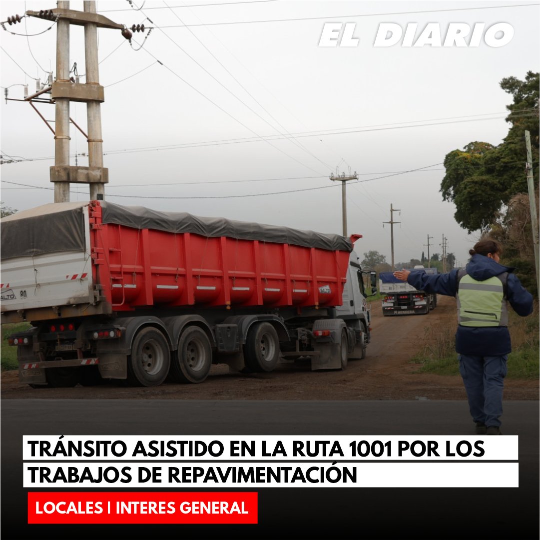 LOCALES | INTERES GENERAL | Tránsito asistido en la ruta 1001 por los trabajos de repavimentación
wp.me/p6RhLt-yyX