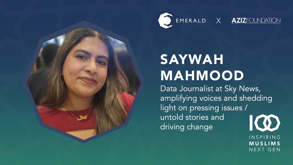 saywhatsaywah's tweet photo. Honoured to be featured in the @emeraldnetwork x @AzizFndn 100 Inspiring Muslims list, celebrating the incredible achievements of Muslims across a wide range of sectors in the UK. #inspiringmuslims https://t.co/uEs7pTjxCJ