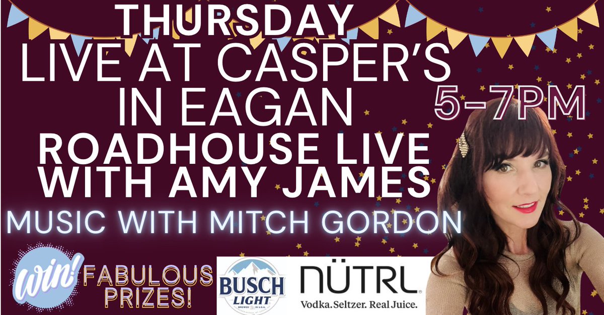 Amy James (@amyjamesradio) on Twitter photo Ready for a fall run of <a href="/K102/">K102</a> 'Roadhouse Live'?? See you tomorrow, (9/12), 5-7PM at Casper's Cherokee Of Eagan. Live music from <a href="/MitchGordonBand/">Mitch Gordon</a> & your chance to win prizes with <a href="/BuschBeer/">Busch Beer</a>! Ready for a fall run of <a href="/K102/">K102</a> 'Roadhouse Live'?? See you tomorrow, (9/12), 5-7PM at Casper's Cherokee Of Eagan. Live music from <a href="/MitchGordonBand/">Mitch Gordon</a> & your chance to win prizes with <a href="/BuschBeer/">Busch Beer</a>!