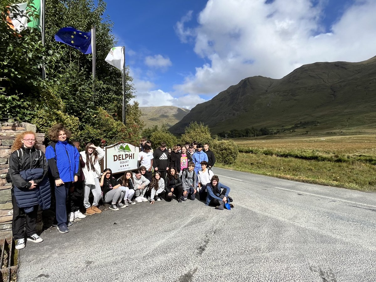 lecheileb's tweet photo. Amazing TY bonding trip to Delphi! Our students embraced all outdoor activities & showed great camaraderie, welcoming exchange students with open arms. After days of climbing, abseiling, and bog jumping, they’ve earned a well-deserved rest! ⛰️ #TransitionYearatLeChéile #TYBonding https://t.co/qpLPO5CqMz