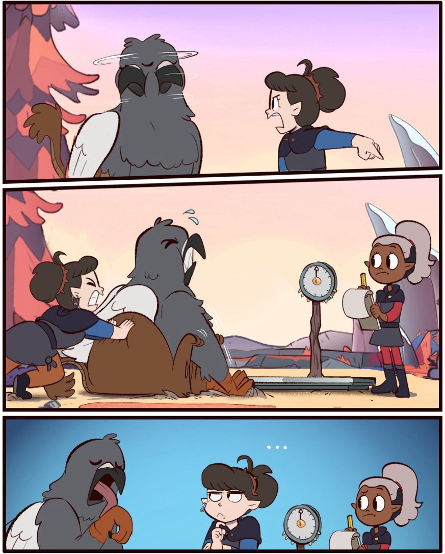 MoringmarkMark's tweet photo. How to Weigh Your Griffin #TheOwlHouse #toh https://t.co/hZbEF6WD8s