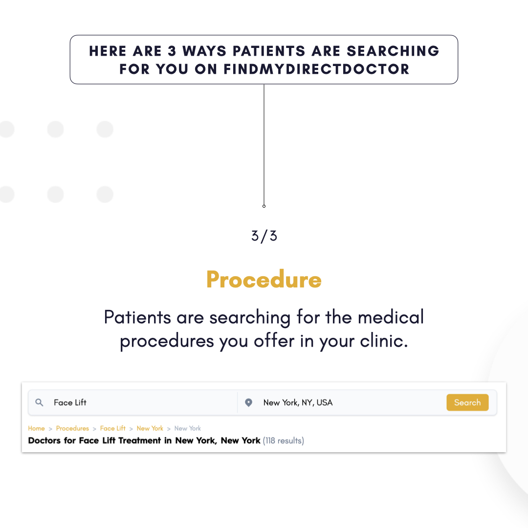 👋 Thousands of patients are searching for you on FindMyDirectDoctor.com. Claim your profile today to see all your patient leads 👀

Click 🔗 in our bio to claim your profile now.