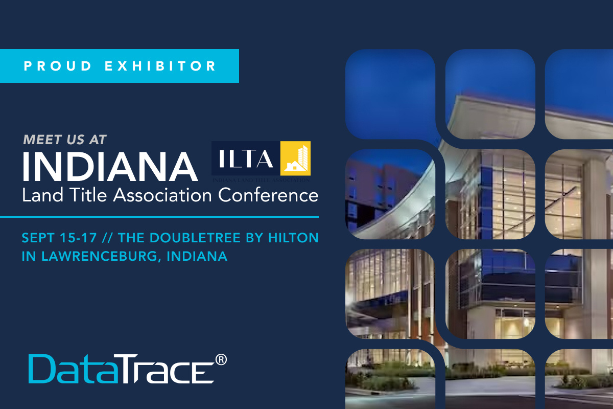DataTraceTitle's tweet image. Meet our title experts, Ben Bellomo and Nate Crusoe, at the Land Title Association event in Indiana. Discover how they can help you gain a competitive edge, level-up your customer service tools &amp;amp; save money through automating title search &amp;amp; examination.
