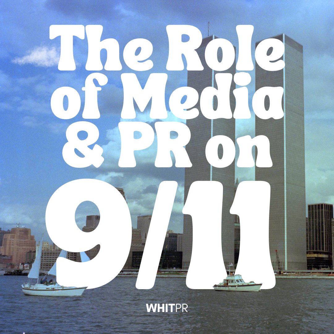 WhitPR's tweet photo. 9/11 was a turning point not just in history, but also in the world of media and public relations. Today we're not only remembering the lives lost but the role communication played in this pivotal moment. 

#NeverForget #911 #MediaInfluence #PublicRelations #HistoryInTheMaking https://t.co/Xk6pDW4UX4